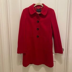 Banana Republic Red Wool Coat